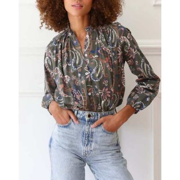 Millie Tops - Millie Francesca High Neck Top in La Marais